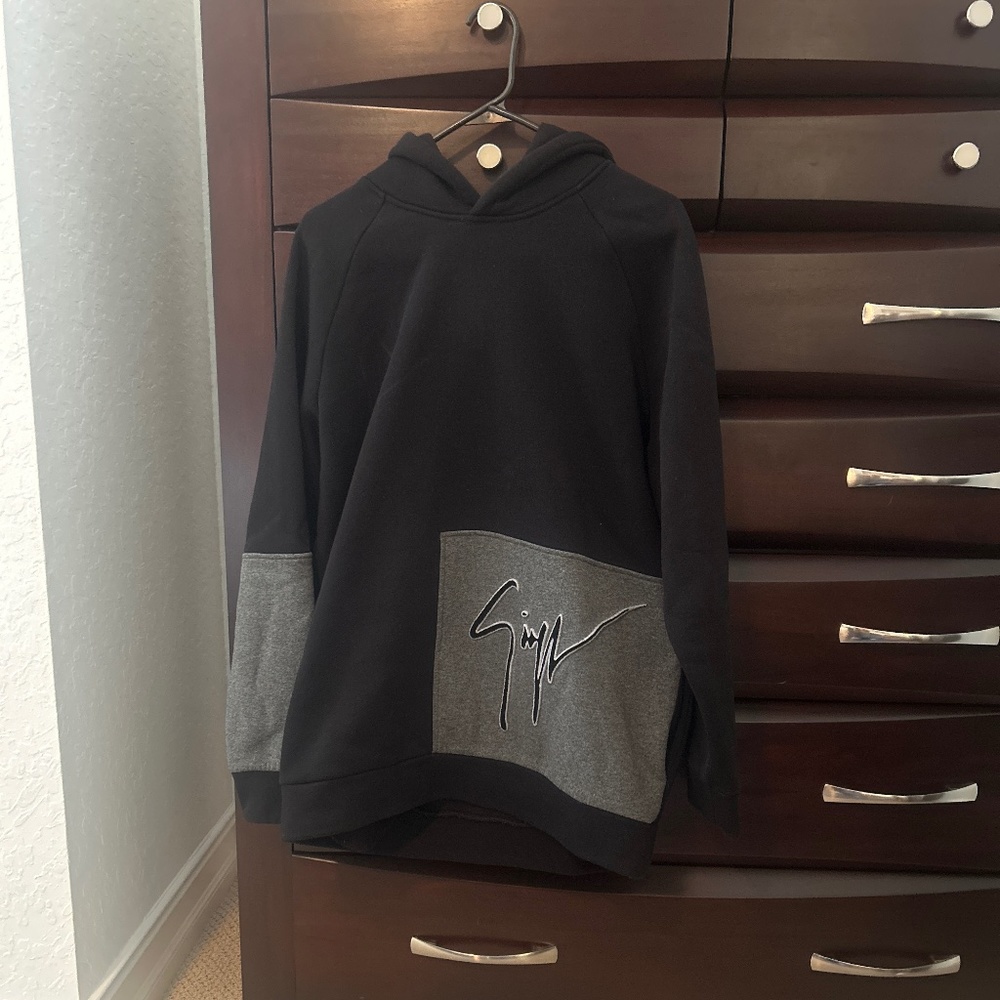 Giuseppe Zanotti Black and Gray Hoodie